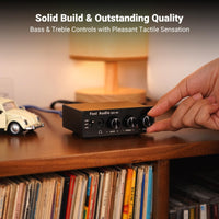 1 x RAW Customer Returns Fosi Audio Q4 Headphone Amplifier DAC Converter, Mini Stereo Digital-to-Analog DAC Amp, USB Coaxial Optical to 3.5MM AUX RCA Jack, for Computer Desktop Powered Active Speakers Up to 24 bit 192 kHz - RRP £69.99