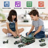 1 x RAW Customer Returns YOOYID Army Toy for Boys 3 Years Old Military Toy Tank with Diecast Alloy Army Vehicles, Sound Light Missile Launcher Tank Vehicle Gift for Kids Boys 3 4 5 6 7 Years Old - RRP £29.34