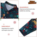 1 x RAW Customer Returns Goodstoworld Ugly Christmas Shirt for Men Dark Colour Novelty Christmas Graphic Reindeer 3D Print Long Sleeve Button Down Hawaiian Shirts Tee Tops for Men L - RRP £25.61