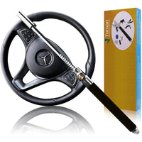 1 x RAW Customer Returns Turnart Steering Wheel Lock Universal Car Lock Anti-Theft Device Retractable Steering Lock with 3 Keys for Auto Truck SUV Van Black  - RRP £33.91