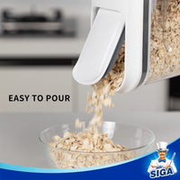 1 x RAW Customer Returns MR.SIGA 2 Pack Airtight Cereal Dispenser Set, Cereal Containers Storage Dispenser, BPA Free, 1.3 L 44oz, Medium, White - RRP £20.99