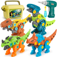 6 x RAW Customer Returns Dreamon Take Apart Dinosaur Toys for Kids with Storage Box Electric Drill, DIY Construction Build Set Educational STEM Gifts for Boys Girls - RRP £120.08