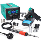 1 x RAW Customer Returns YIHUA 948D-III Soldering Iron Desoldering Station Kit with Upgraded Desoldering Gun, 110W EVO Solder Iron, Vacuum Pump, 3 Desoldering Nozzles, with Automatic Shutdown, Sleep Mode Functions UK Plug  - RRP £169.99