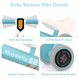 1 x RAW Customer Returns Maydolly Baby Balance Bike, Baby Bike for Toddlers Age 12-24 Months, 1st Birthday Gifts for Girls Boys, Ride on Toys for 1 Year Old Baby Walkers Bike No Pedal, Toddlers First Bike Yellow  - RRP £39.32