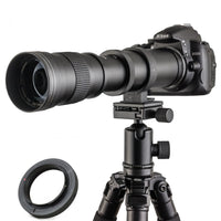 1 x RAW Customer Returns JINTU 420-800mm f 8.3 Manual Telephoto Zoom Camera Lens for Canon EOS Rebel SL2 SL1 T3 T3i T4i T5 T5i T6 T6i T6s T7 T7i 4000D 2000D 6D 7D 60D 70D 77D 80D 5D II III IV 550D 650D SLR Lenses Black - RRP £92.3