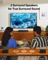 1 x RAW Customer Returns ULTIMEA 5.1 Soundbar Compatible with Dolby Atmos, 3D Surround Sound System Sound Bar for TV, TV Sound Bar with Wireless Subwoofer, Surround and Bass Adjustable Home Audio TV Speakers, Poseidon D60 - RRP £229.99