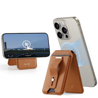1 x RAW Customer Returns ESR Magnetic Wallet HaloLock , Geo iPhone Wallet Stand with Full Find My Functionality, Compatible with MagSafe Wallet, Wallet Tracker with Adjustable Stand, for iPhone 15 14 13 12 Series, Brown - RRP £39.99