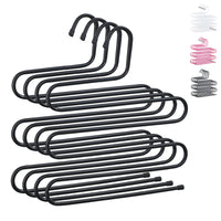 17 x Brand New Kyraton Pants Hangers S Shaped Non Slip 4 Pack Trouser Hanger PP Hanger, Closet Space Saving, Hangers Closet Storage Organizer for Pants, Jeans, Scarves, Towels Hanging Pink  - RRP £169.49