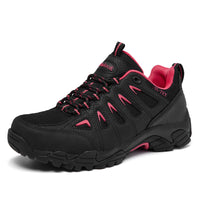 1 x RAW Customer Returns Hiking Shoes Women Waterproof Lightweight Non-Slip Walking Shoes for Women Low Rise Outdoor Trainers Camping Trekking Footwear Walking Boots Black Red UK 7  - RRP £53.99