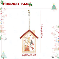 5 x Brand New CHEERYMAGIC Wooden Christmas Ornaments, 3PCS Christmas Tree Hanging Ornament Christmas Tree Decorations for Indoor Outdoor Holidays, Home Party Decoration, Tree Ornaments, Events, and Christmas - RRP £19.9