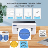 1 x RAW Customer Returns vretti Thermal Label Printer Label Printer Thermal Bluetooth Printer Machine 4x6 for Shipping Label Postage Label Compatible with Windows,Mac OS and Linux Systems - RRP £74.99