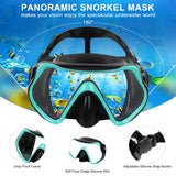 3 x Brand New Snorkeling Gear for Adults, Rtdep Mask Fins Snorkel Set, Snorkle, Mask Set, Panoramic View Snorkel Mask, Swim Fins, Dry Top Snorkel,Snorkel Gear for Swimming,Snorkeling and Travel Diving Green,L XL  - RRP £77.97