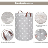 4 x Brand New Lifesela 2-Pack Large Laundry Basket, 20-Inches Collapsible Laundry Hamper with Leather Handles, Dirty Clothes Hamper with Drawstring Closure Waterproof Laundry Bin Grey  - RRP £67.96