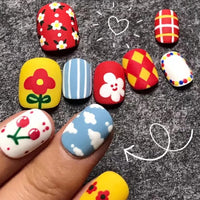 2 x Brand New 18 Sheets Cute Nail Stickers for Kids Little Gril Nail Art Stickers Self Adhesive Colorful Pretty Flowers Nail Supplies Nail Art Design Decoration Accessories - RRP £11.98