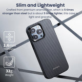 1 x RAW Customer Returns PITAKA All-around Protective Case Compatible with iPhone 15 Pro - Shockproof Case Compatible with MagSafe, Aramid Fibre Crafted in Carbon Fibre Look MagEZ Case Pro 4 - Black Grey 1500D  - RRP £69.99