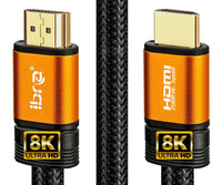 1 x RAW Customer Returns IBRA 2.1 HDMI Cable 8K, 10m Ultra HD Lead High-Speed Cord 48Gbps Supports 8K 60HZ 4K 120HZ 4320p Compatible with Fire TV 3D Support Ethernet Function 8K UHD 3D-Xbox PlayStation PS3 PS4 PC - Orange - RRP £34.99