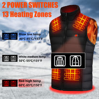 1 x RAW Customer Returns WeKit Heated Vest for men women with 15000mAh Battery Pack Warm Heating Clothes 13 Heating Zones Electric Heated Gilet XXL , Black-Grey - RRP £79.76
