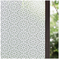 1 x RAW Customer Returns Lifetree Window Film Privacy Patterned Frosted Film for Glass Windows Lace Decorative Opaque Static Cling Vinyl Self-Adhesive Window Film for Home Office Bathroom Bedroom White, 60 400cm  - RRP £26.39
