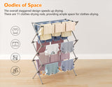 1 x RAW Customer Returns HOMIDEC Clothes Airer,3-Tier Foldable Clothes Drying Rack,Clothes Horse with 11 Thickened Poles Bearing Weight 20kg,Space Saving Clothes Dryer for Indoor Outdoor.Grey 73 37 115cm  - RRP £21.98