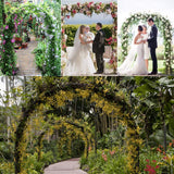 1 x RAW Customer Returns Forever Speed Steel Frame Garden Arch Rose Arch for Roses Climbing Plants Support Archway Garden Wedding Decoration 240 cm x 140 cm x 38 cm, Green - RRP £27.71