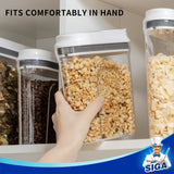 1 x RAW Customer Returns MR.SIGA 2 Pack Airtight Cereal Dispenser Set, Cereal Containers Storage Dispenser, BPA Free, 1.3 L 44oz, Medium, White - RRP £20.99