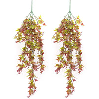 1 x Brand New Bakiauli 2 Pieces Artificial Hanging Plants, Fake Ivy Vines Leaves UV-Resistant and Waterproof, Artificial Hanging Plant for Garden and Home Decor, Indoors Outdoors - RRP £9.38
