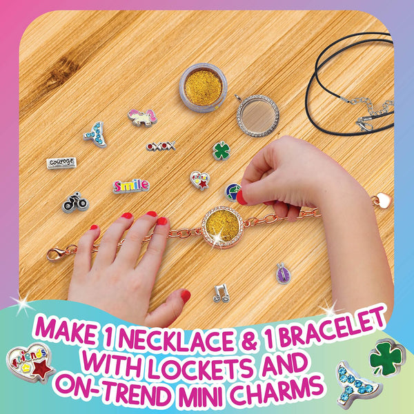 47 x Brand New CharmWow Jewellery Making Kit for Girls with Lockets Mi ...