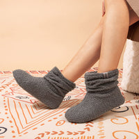 1 x Brand New LongBay Womens Slipper Boots Soft Memory Foam Women Bootie Slippers Warm House Shoes, Grey UK9-10 - RRP £17.99