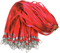 3 x RAW Customer Returns Red Lanyard Bulk Lanyards for Neck 17.5 inch Lanyard Great for ID Badges Key Chains Red, 50Pack  - RRP £56.94