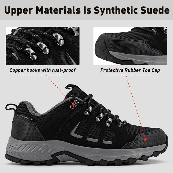5 x Brand New ODCKOI Waterproof Hiking Shoes Mens Lightweight Walking ...