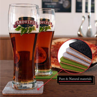 8 x Brand New BARVIVO Classic Coasters for Drinks Absorbent Set of 8 - Perfect Classic Drink Coasters for Wooden Table Protection with Scratch Preventing Cork Side and an Instant Condensation Absorbing Felt Side - RRP £160.4