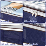 1 x Brand New wsryx 4 Pack Underbed Storage Bags with Lids, Foldable Large Under Bed Storage Boxes with Zips, Clothes Bedding Comforter Organiser Containers Bin with Clear Window Reinforced Handles - RRP £32.34