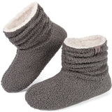 1 x Brand New LongBay Womens Slipper Boots Soft Memory Foam Women Bootie Slippers Warm House Shoes, Grey UK9-10 - RRP £17.99