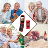 1 x RAW Customer Returns Tosaju 2G Flip Senior Mobile Phones Unlocked Sim Free for Elderly People Simple Big Button Mobile Phone for Seniors with SOS Botton Easy to Use Basic Cell Phone 1000mAh Battery 2.4 LCD Display Red - RRP £39.99