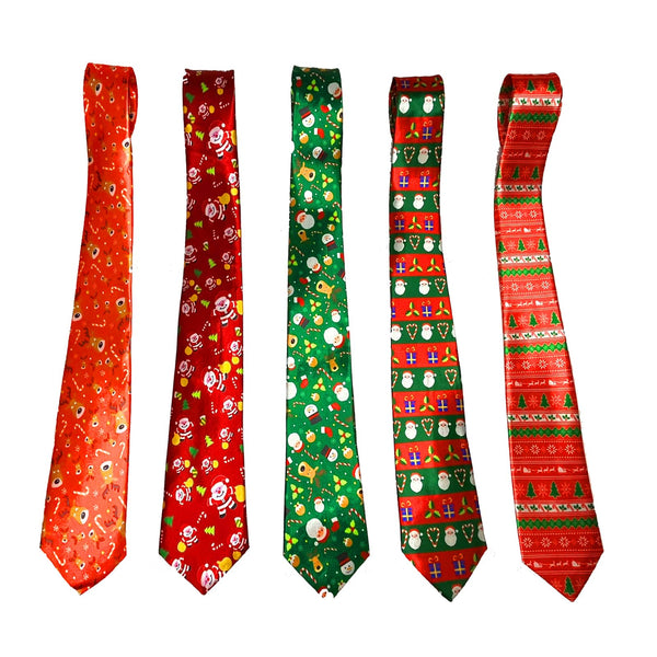 41 x Brand New Qpout 5 Pieces Christmas Ties for Men Novelty, Xmas ...