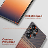 1 x RAW Customer Returns PITAKA Magnetic Case for Samsung Galaxy S24 Ultra,Ultra Thin and Light Phone Case Made from Premium 100 Aramid Fibre Compatible with Magsafe MagEZ Case 4-Fusion Weaving Sunset - RRP £74.99