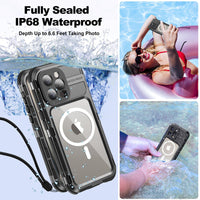 1 x RAW Customer Returns WIFORT Waterproof Case for iPhone 15 Pro Max Case Magnetic Metal Phone Case Hard Case Military Shockproof with Screen Protector IP68 360 Full Body Protection Heavy Duty Phone Cover Black - RRP £27.96