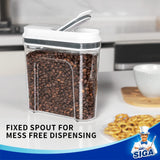 1 x RAW Customer Returns MR.SIGA 2 Pack Airtight Cereal Dispenser Set, Cereal Containers Storage Dispenser, BPA Free, 1.3 L 44oz, Medium, White - RRP £20.99