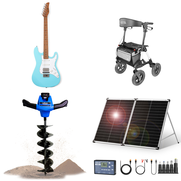 RAW Customer Returns Pallet - Jamstik Classic MIDI Guitar, Cordless Auger Power Head, All Terrain Rollator & more - 23 Items - RRP £3100.66