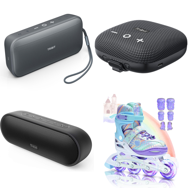 RAW Customer Returns Job Lot Pallet - 30H Playtime Wireless Speaker, Sportneer Inline Roller Skates & more - 105 Items - RRP £3432.39