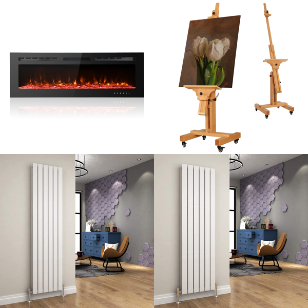 RAW Customer Returns Job Lot Pallet - Home - Electric Fireplace, Radiator, Jungle Gym for Toddlers & more -Studio Easel, & more - 14 Items - RRP £2349.37