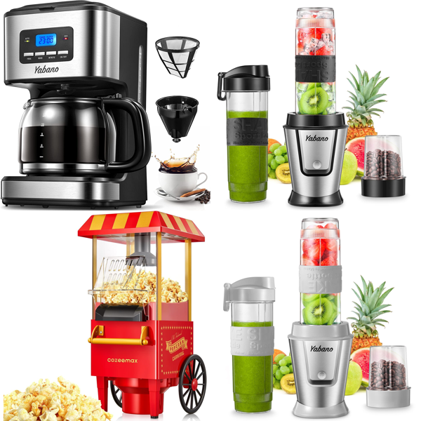 RAW Customer Returns Job Lot Pallet -Kitchen - Filter Coffee Machine with Timer, Popcorn Maker 1200W & more - 35 Items - RRP £992.64