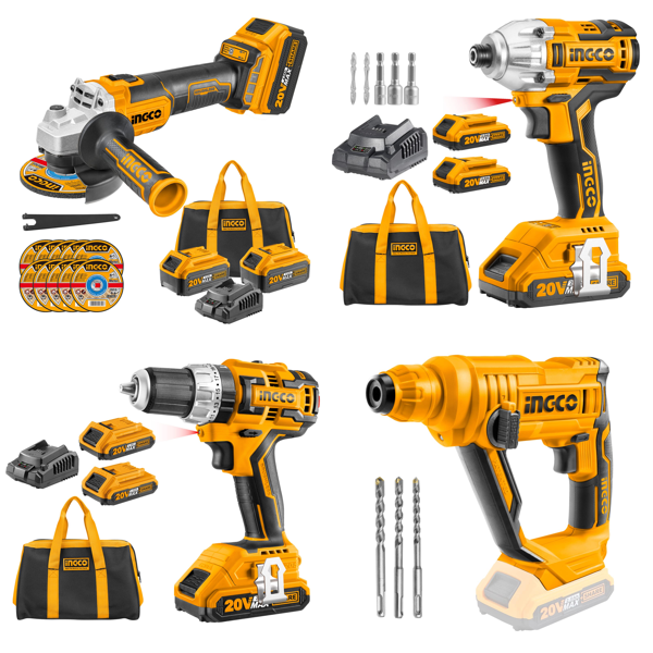 RAW Customer Returns Job Lot Pallet - Home DIY, Power Tools - Cordless Angle Grinder,  Impact Drill Set, Brushless Impact Driver, Rotary Hammer, Combi Drill, Impact Wrench & More -  55 Items - RRP £3470.94