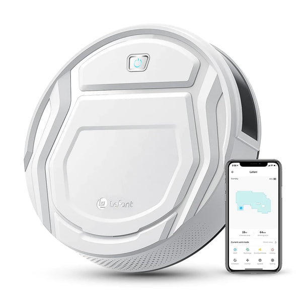 1 X Raw Lefant M210 Robot Vacuum Cleaner, 2200Pa Strong Suction, 7.8cm Thin 28cm DIA, Automatic Self-Charging Small Robotic Vacuum, Wi-Fi/App/Alexa Control, Ideal for Pet Hair Hard Floor and Carpet - RRP £229.99