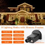 1 x Brand New ELKTRY 1000LED 100M Christmas Lights Outdoor, Warm White Christmas Tree Lights Mains Powered,8 Modes Waterproof Cluster Christmas Lights for Christmas Party Wedding Garden Bedroom Decoration - Lighting - RRP £39.59