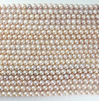 33 x Brand New Natural colour pinks Cultured Freshwater Pearl Loose strings 9 to 10mm size - RRP £5280 Reserve £1658