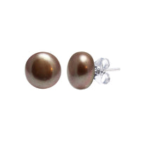 112 x Brand New Choc coloured 7mm button earring studs - RRP £1120 - RESERVE - £288