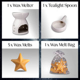 12 x Brand New - Wax Melt Set - Wax Melt Burner & Five Strawberry Lemon Fragrance - RRP £239.88