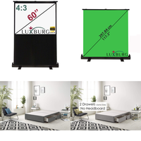 Mixed Customer Returns Job Lot 2x Pallets - Projector Screens, Green Screens & Divan Bed Bases - 8 Items - RRP £1384.9 - COLLECTION ONLY