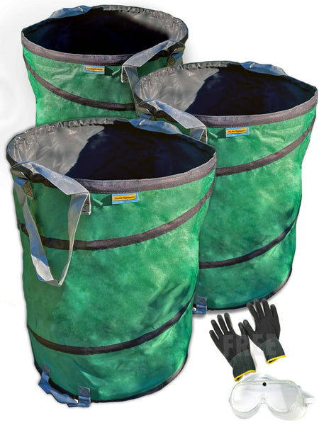 2 Pack 120l Garden Waste Bags Reusable Tear Resistant Waterproof